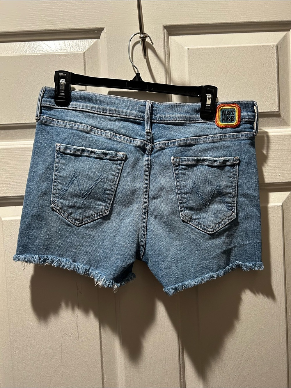 MOTHER The Dutchie Short Fray Distressed Denim Shorts in Independent Studies 29 - Picture 3 of 7